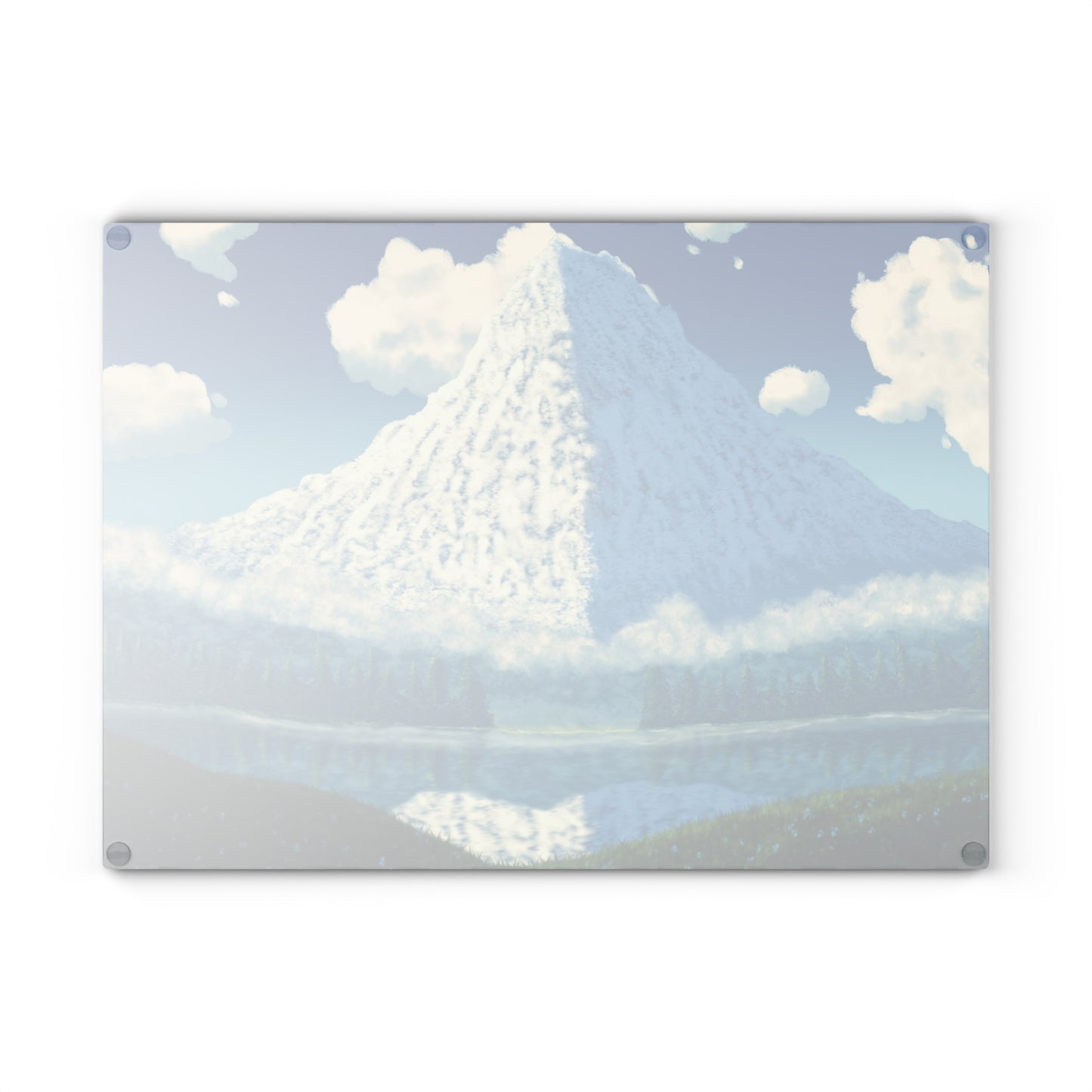 Beautiful Mountain Landscape Glass Cutting Board, Kitchen Gift, Home Decor, Cooking Essentials, Nature Lover's Gift, Housewarming