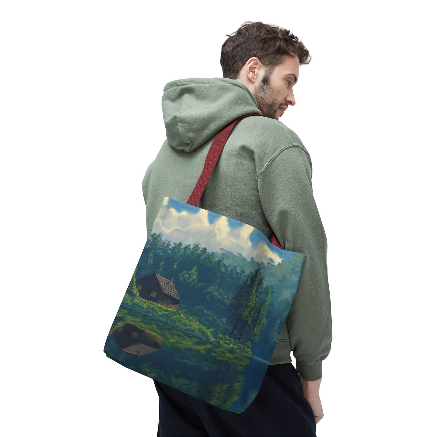 Nature Inspired Tote Bag, Reusable Shopping Bag, Beach Bag, Weekend Getaway Bag, Outdoor Lovers Gift, Camping Bag