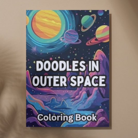 Doodles In Outer Space: A fun magical coloring book