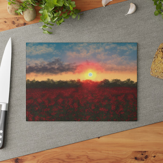 Sunset Glass Cutting Board, Kitchen Decor, Gift for Chefs, Unique Kitchenware, Wedding Gift, Housewarming Gift