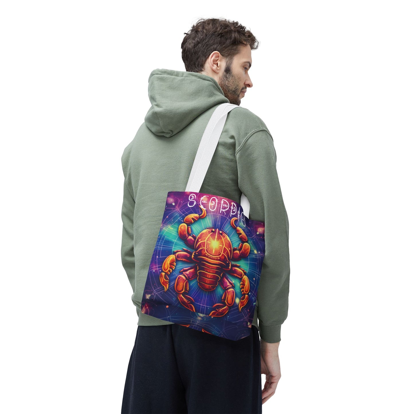 Astrology Scorpio Tote Bag - Zodiac Gift, Cosmic Shopping Bag, Horoscope Bag, Book Bag, Reusable bag, Travel Bag, Beach Bag, Fashion Bag