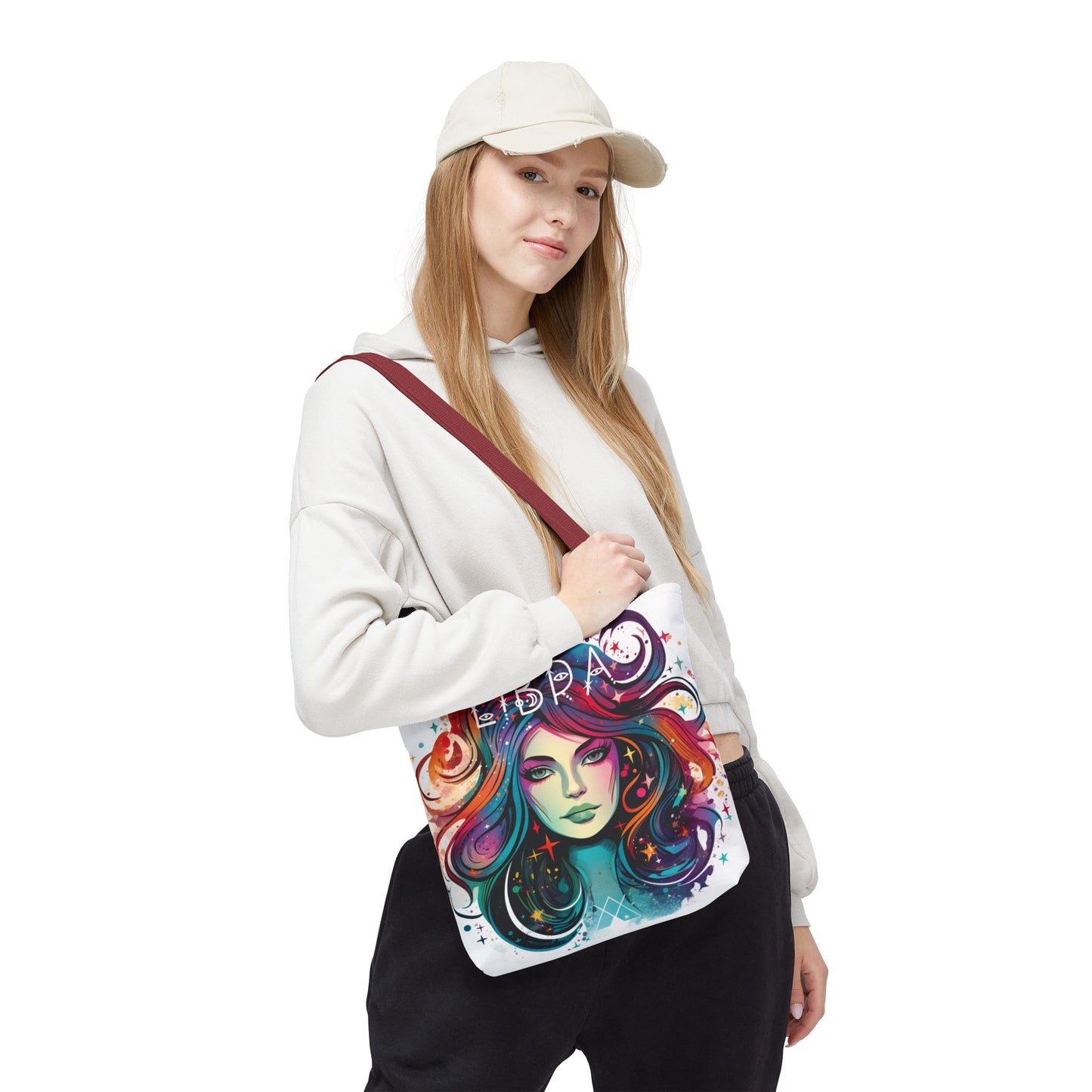 Libra Zodiac Tote Bag, Astrology Gift, Colorful Libra Art Bag, Horoscope Tote, Libra Sign Accessories, Unique Astrology Merchandise