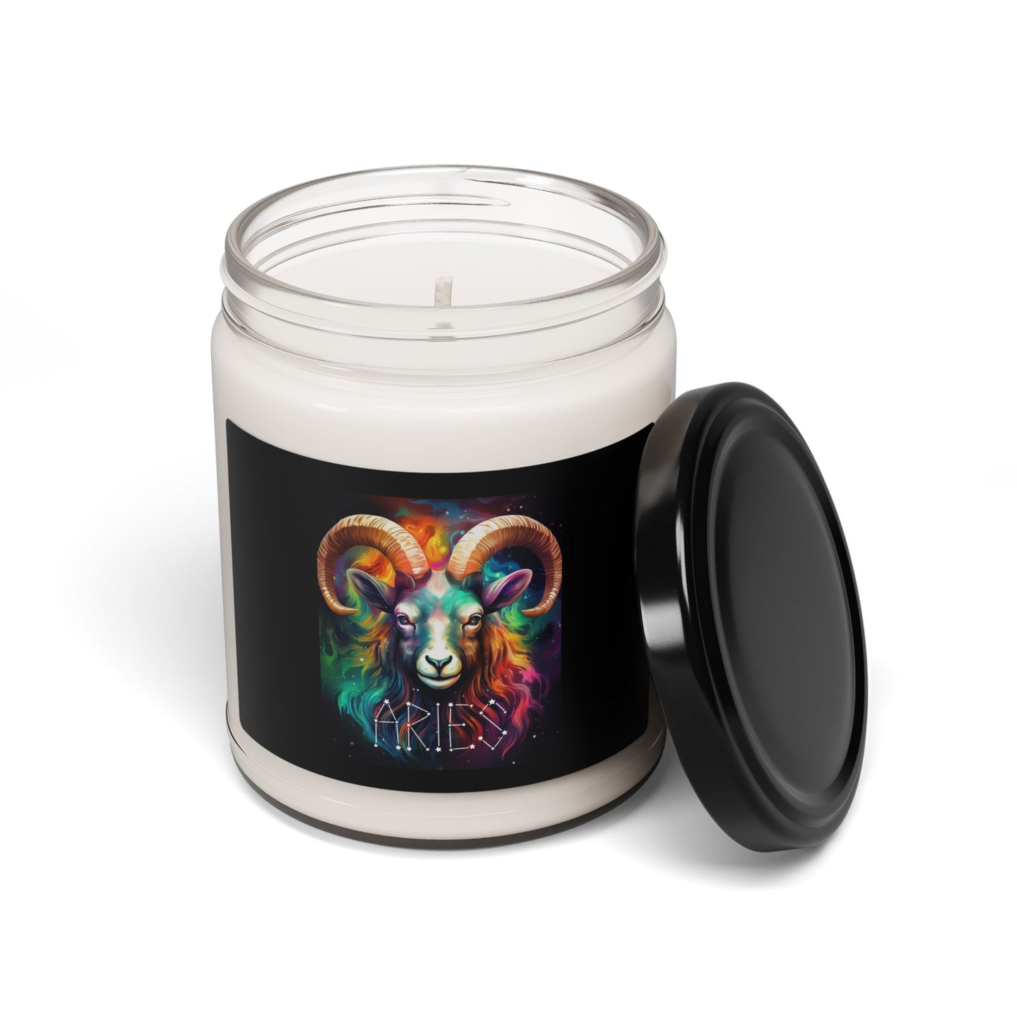 Colorful Zodiac Aries Scented Soy Candle | Aromatherapy Gift | Astrology Decor | Home Relaxation | Birthday Gift