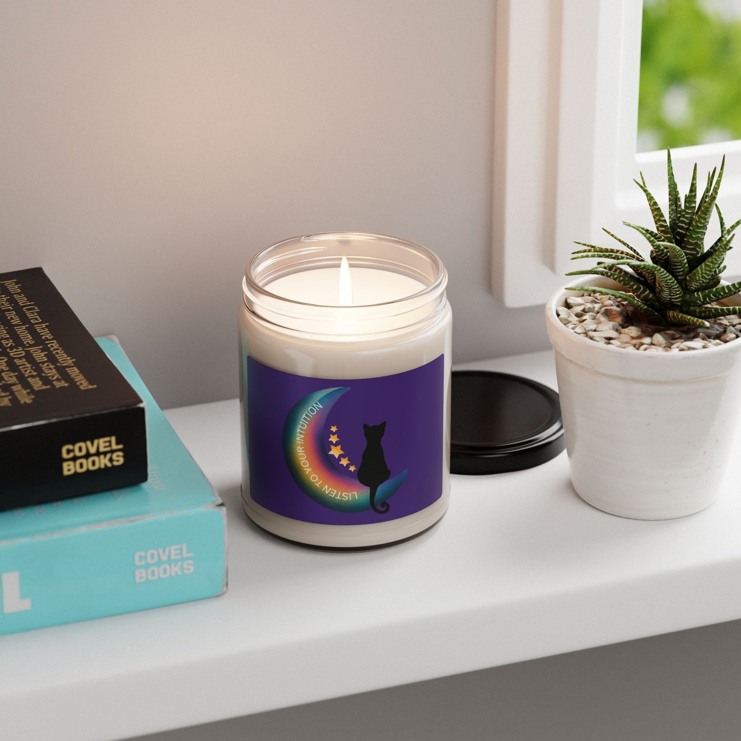 Mystical Cat Scented Candle, 9oz Aromatherapy, Home Decor, Witchy Gift, Candle for Relaxation, Cozy Vibe