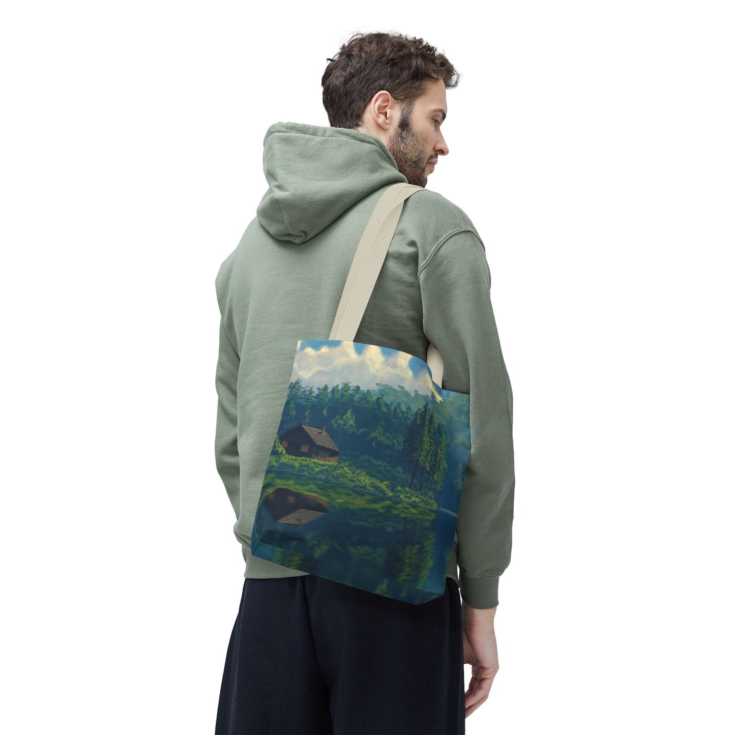 Nature Inspired Tote Bag, Reusable Shopping Bag, Beach Bag, Weekend Getaway Bag, Outdoor Lovers Gift, Camping Bag