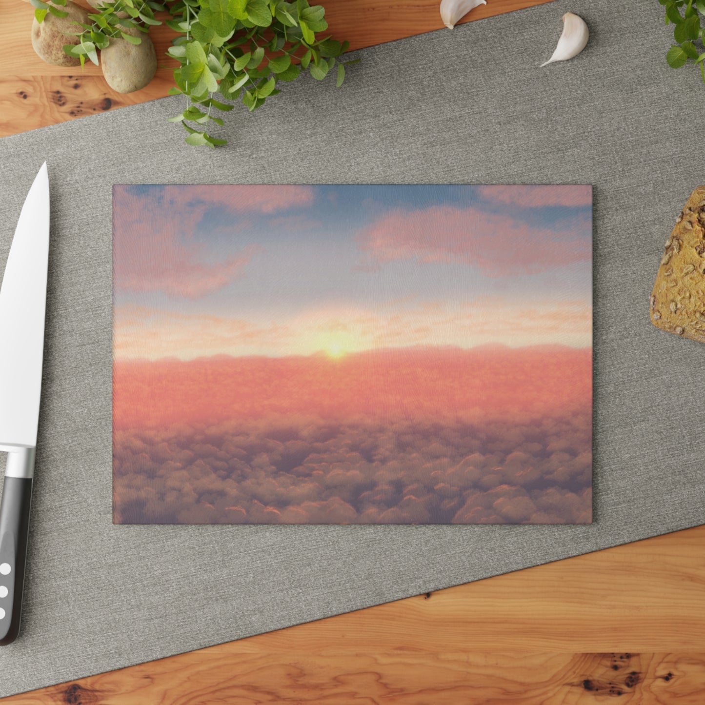 Sunset Sky Glass Cutting Board, Kitchen Decor, Gift for Chefs, Foodies, Housewarming gift, Wedding gift
