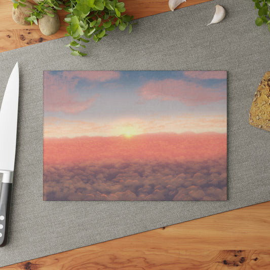 Sunset Sky Glass Cutting Board, Kitchen Decor, Gift for Chefs, Foodies, Housewarming gift, Wedding gift