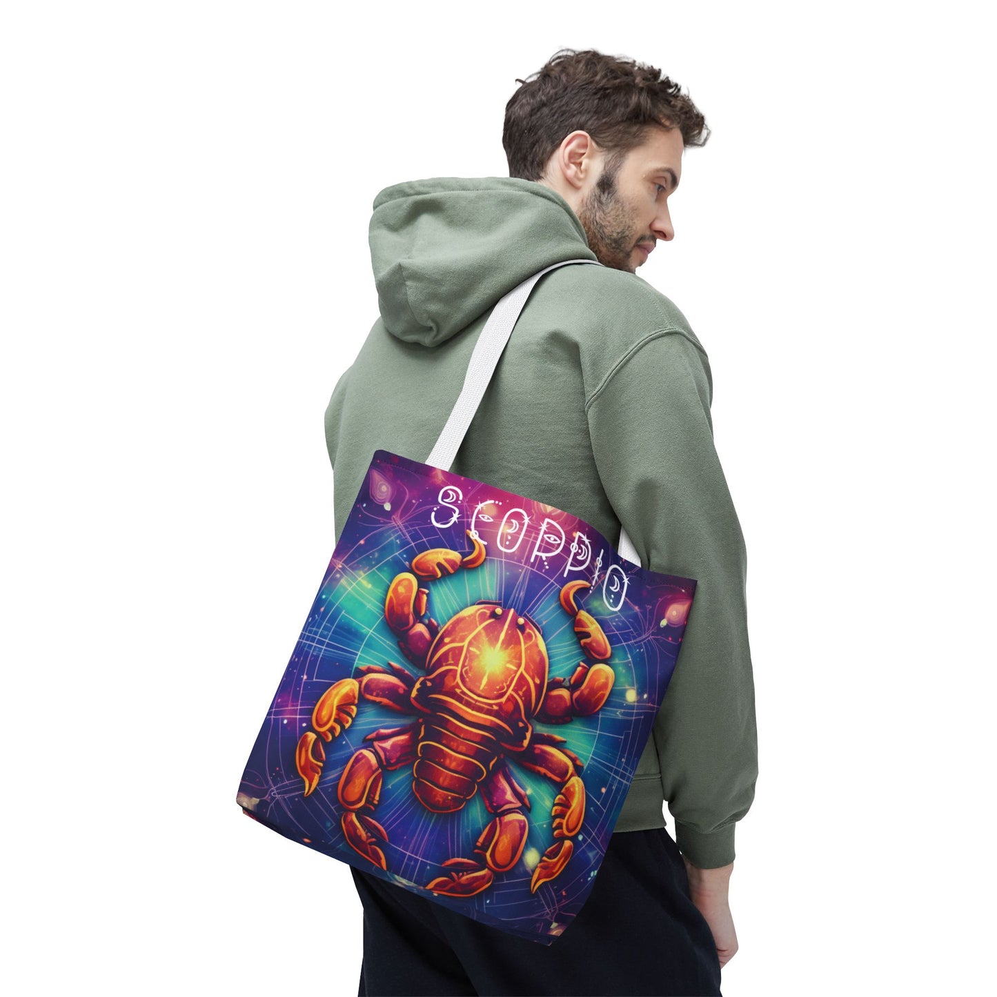 Astrology Scorpio Tote Bag - Zodiac Gift, Cosmic Shopping Bag, Horoscope Bag, Book Bag, Reusable bag, Travel Bag, Beach Bag, Fashion Bag