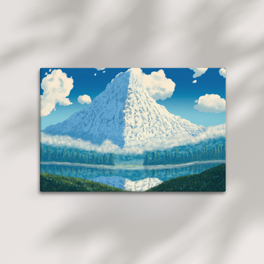 "Mountain View" Hand Stretched Canvas Painting Print