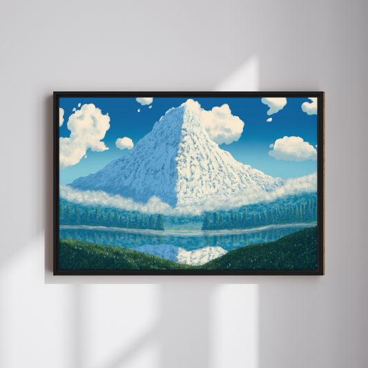 'Mountain View" Framed Canvas Print