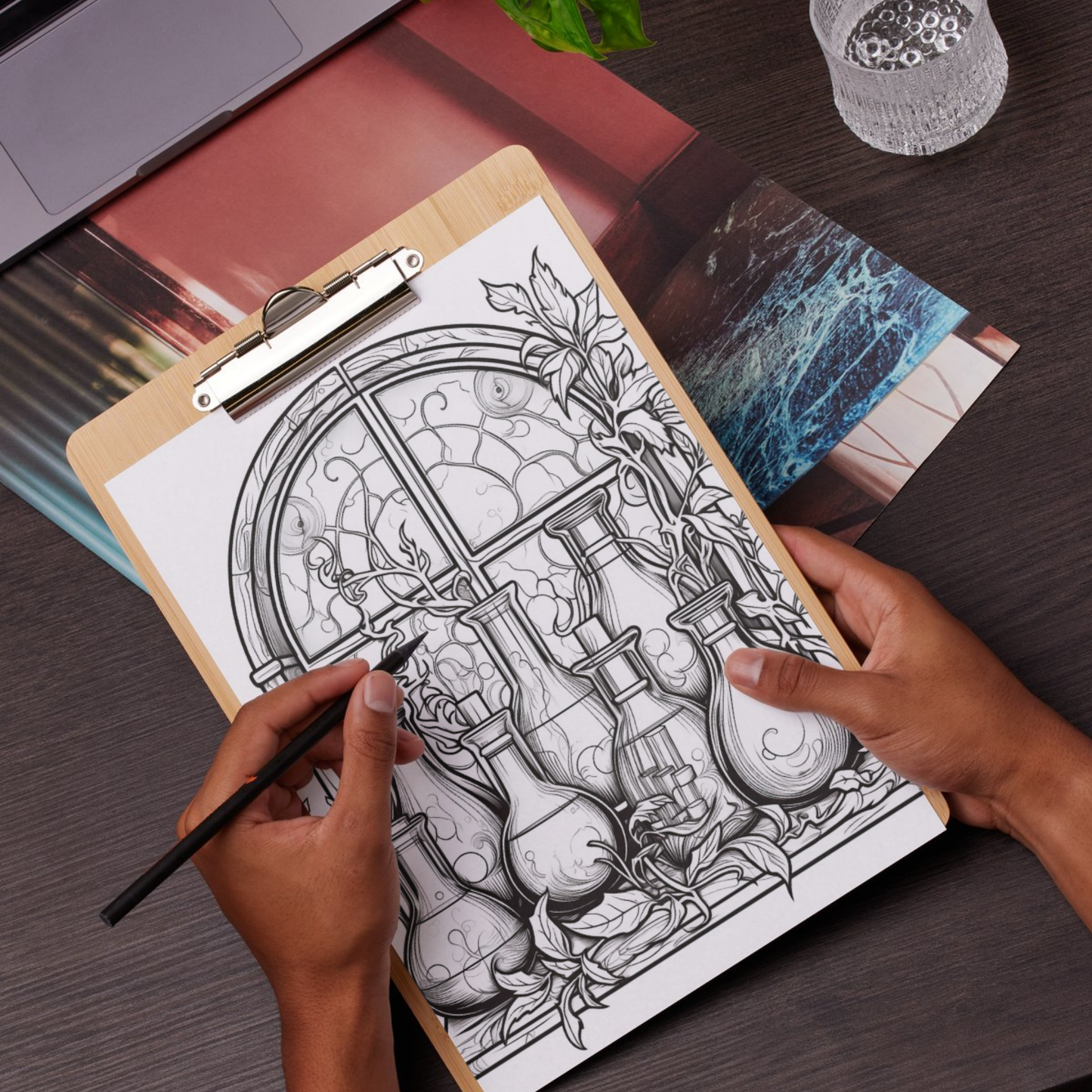 Magical Potions: A fun magical coloring book