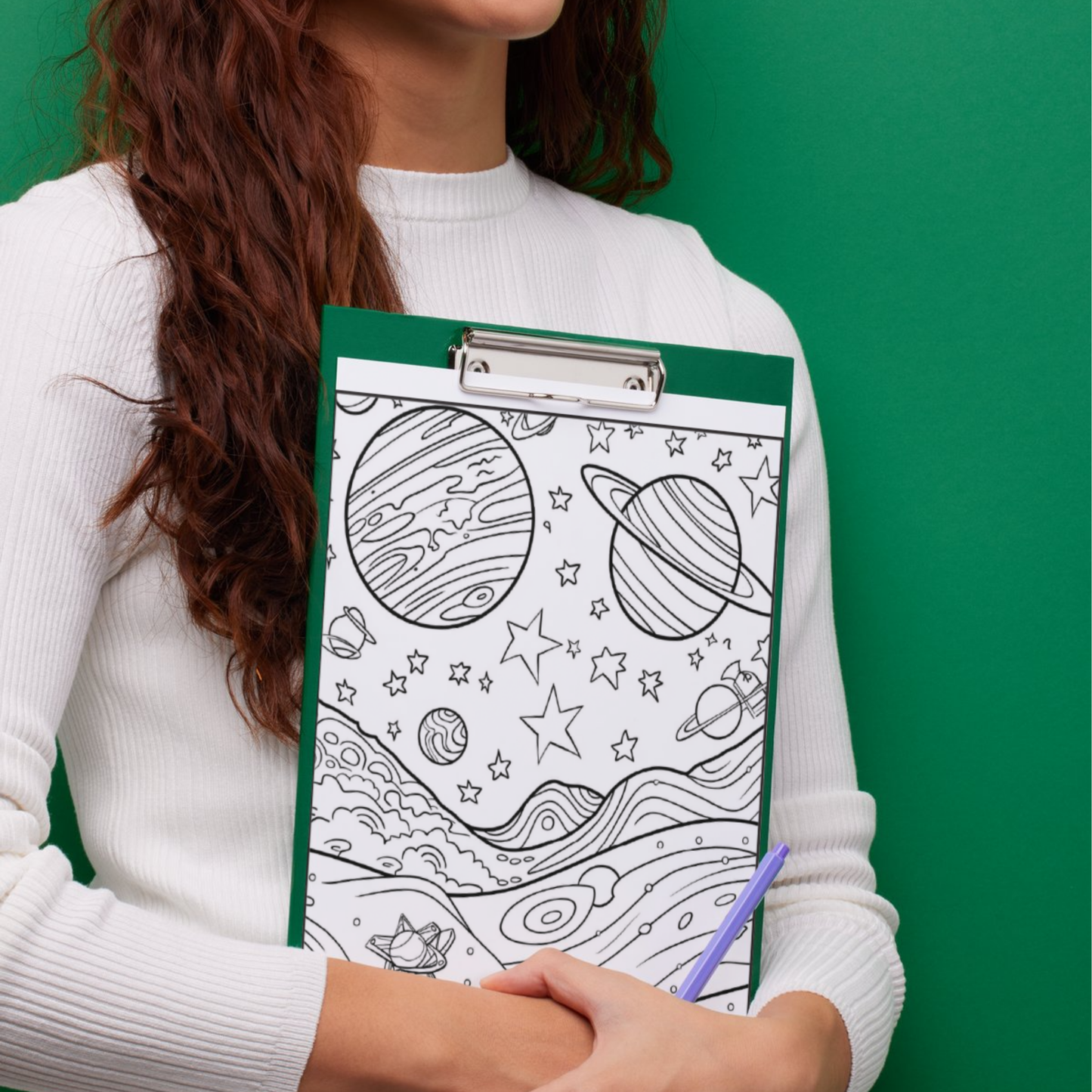Doodles In Outer Space: A fun magical coloring book
