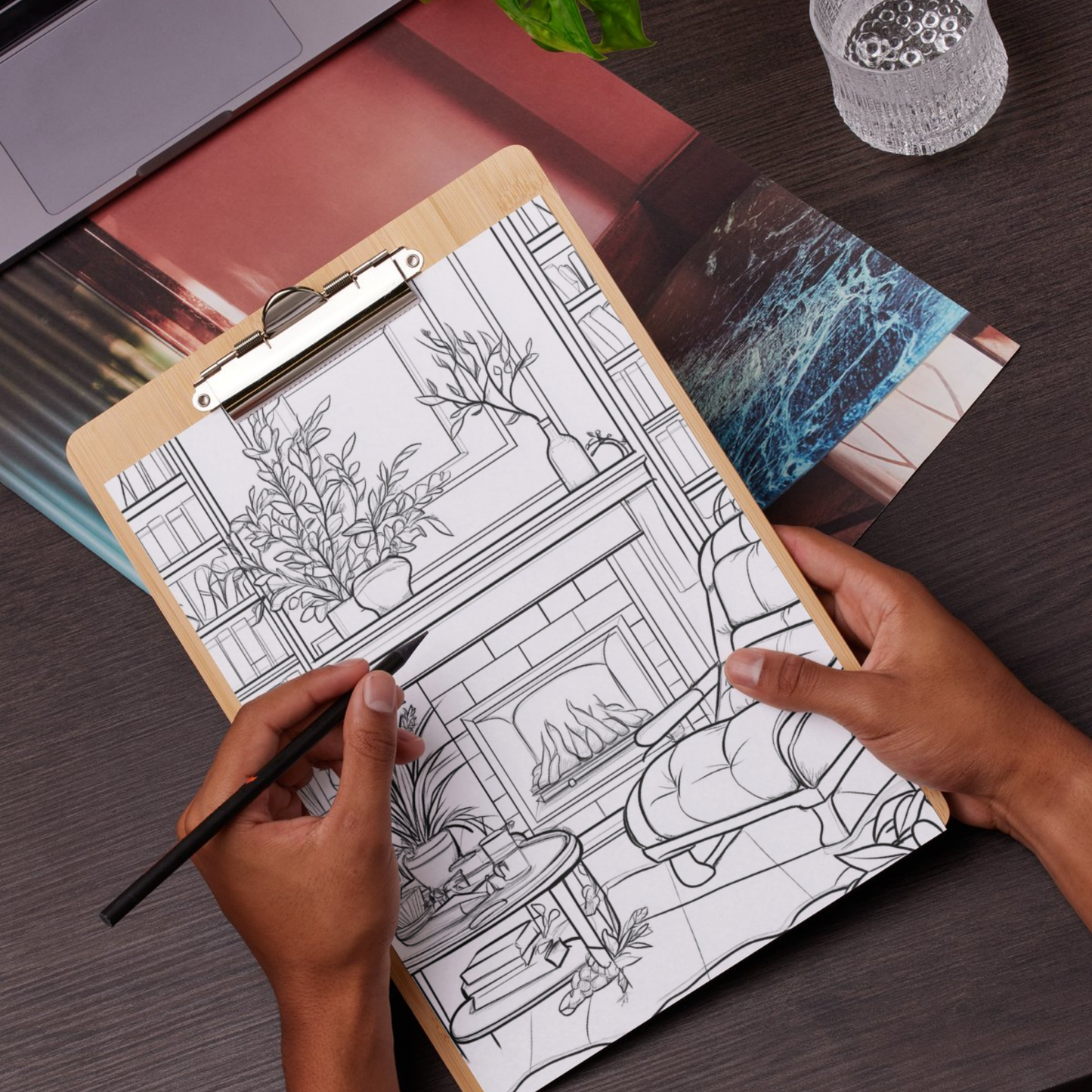 Hygge Place Coloring: Cozy Hygge Coloring Book